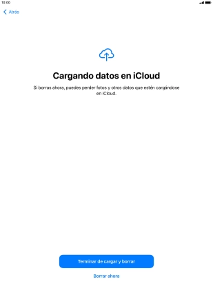 Pulsa Borrar ahora.