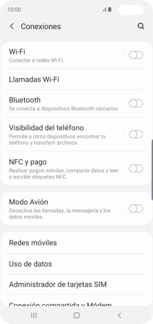 Pulsa Redes móviles.