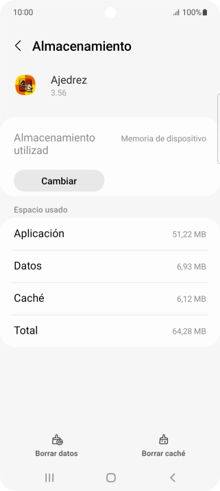Pulsa Borrar caché.