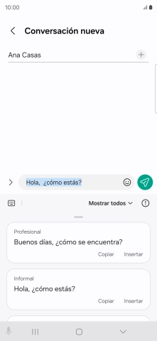 Pulsa la lista desplegable.