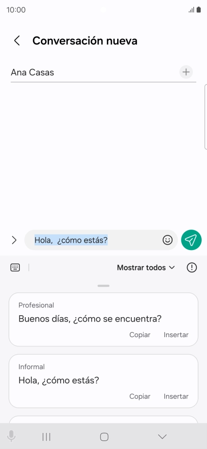 Pulsa la lista desplegable.