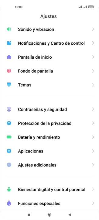 Pulsa Contraseñas y seguridad.