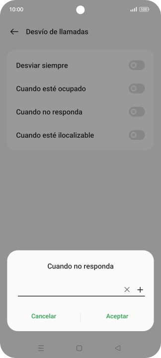 Introduce +34600132000 y pulsa el icono de aceptar.