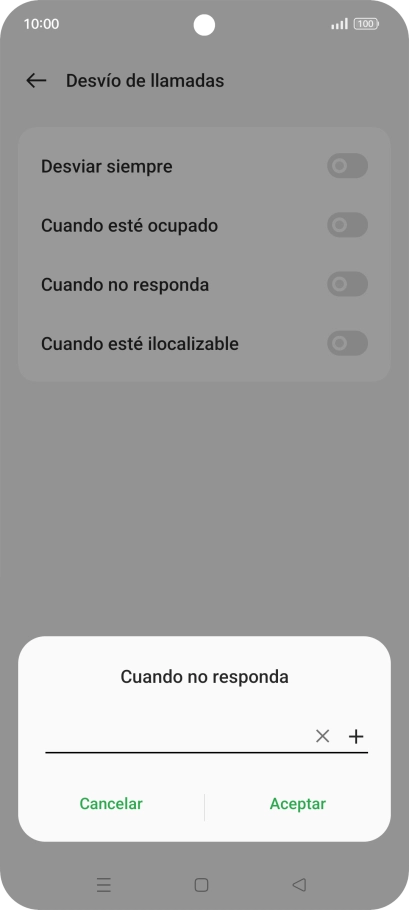 Introduce +34600132000 y pulsa el icono de aceptar.