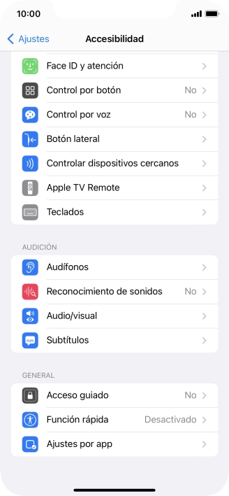 Pulsa una categoría bajo 