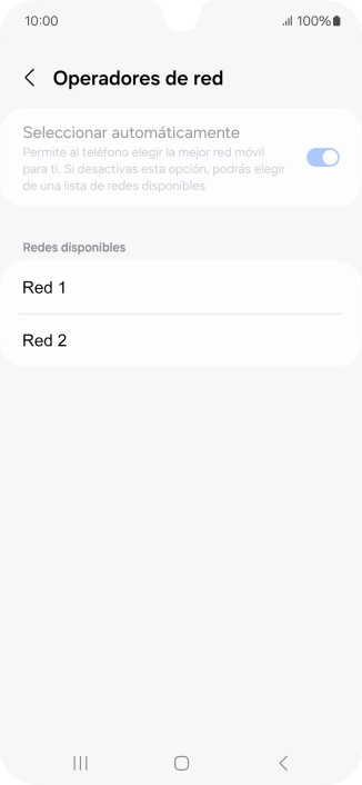 Pulsa la red deseada.