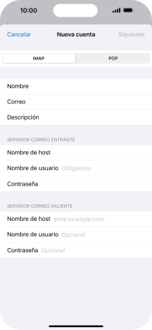 Pulsa Nombre de usuario e introduce el nombre de usuario de tu cuenta de correo electrónico.
