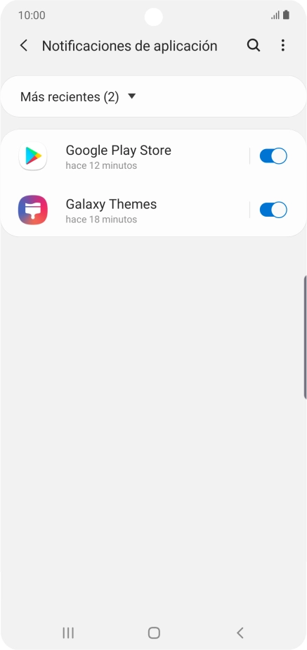 Pulsa el indicador junto a la app deseada para activar o desactivar la función.