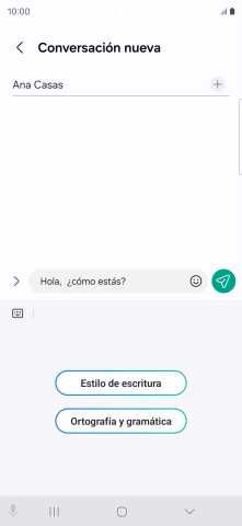 Pulsa Estilo de escritura.