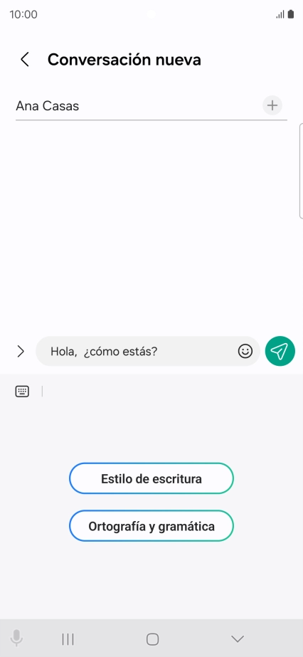 Pulsa Estilo de escritura.