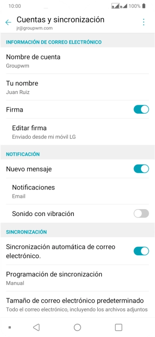 Pulsa el indicador junto a 