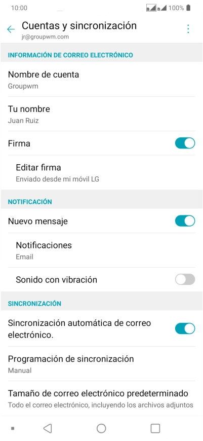 Pulsa el indicador junto a 