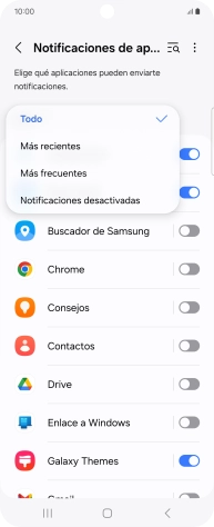 Pulsa el ajuste deseado.