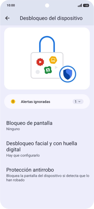 Pulsa Desbloqueo facial y con huella digital.