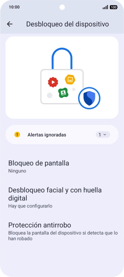 Pulsa Desbloqueo facial y con huella digital.