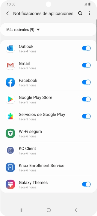 Pulsa la lista desplegable.