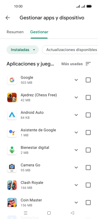 Pulsa la app deseada. Pulsa la app deseada.