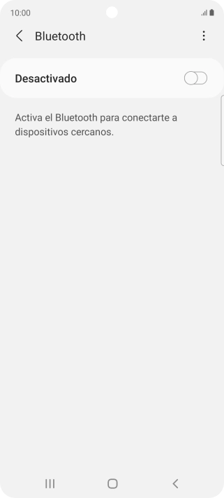 Pulsa el indicador para activar la función.