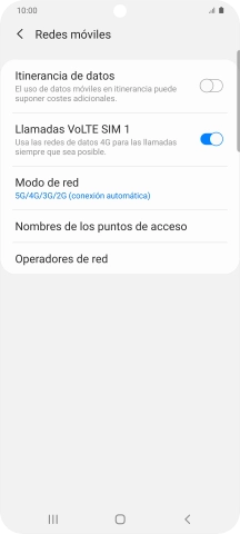 Pulsa Operadores de red.