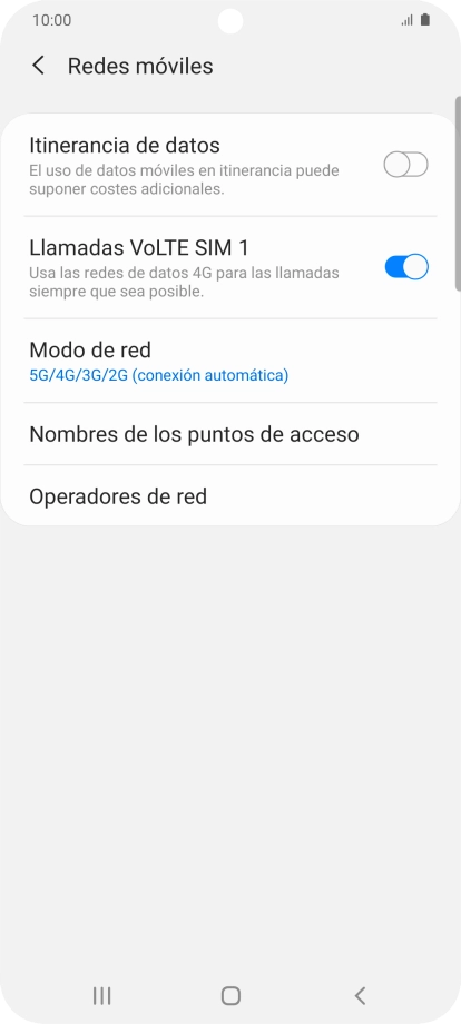 Pulsa Operadores de red.