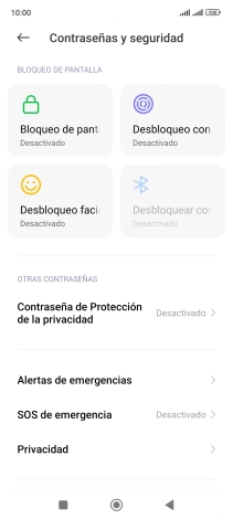 Pulsa Desbloqueo con huella dactilar.