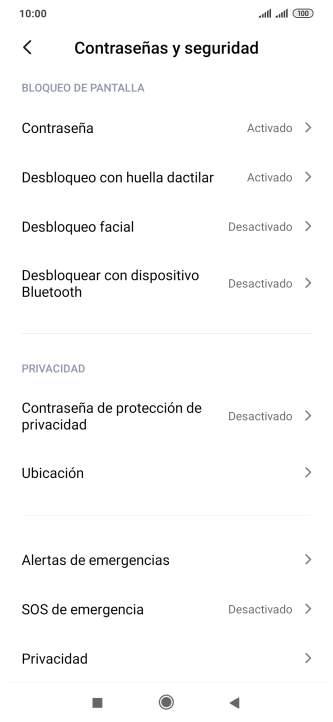 Pulsa Contraseña.