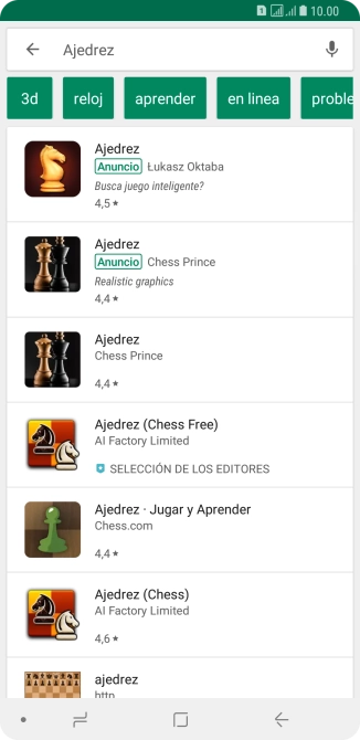 Pulsa la app deseada.