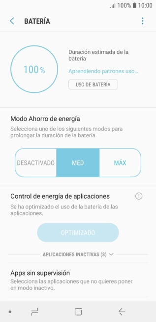 Pulsa la tecla de inicio para terminar y regresar a la pantalla de inicio.