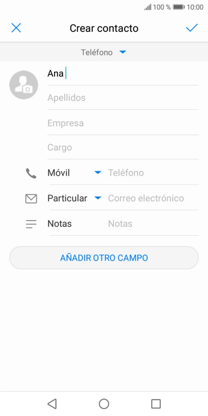 Pulsa Apellidos e introduce el apellido.
