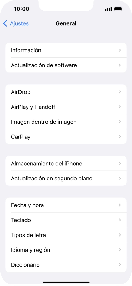 Pulsa Fecha y hora.