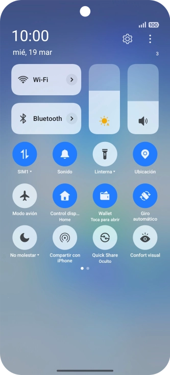 Pulsa el icono de ajustes.