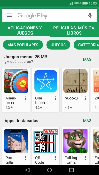 Desliza el dedo hacia la derecha desde la parte izquierda de la pantalla.