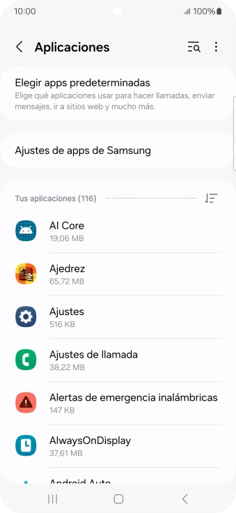 Pulsa la app deseada.