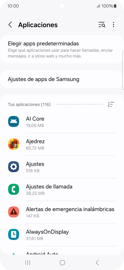 Pulsa la app deseada.