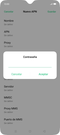 Introduce wap125 y pulsa Aceptar.