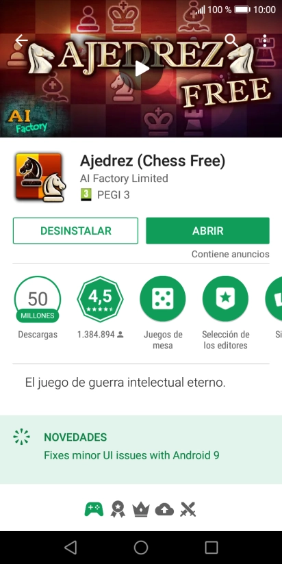 Pulsa DESINSTALAR.