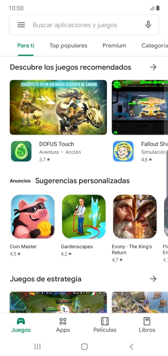 Desliza el dedo hacia la derecha desde la parte izquierda de la pantalla.