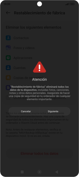 Pulsa Siguiente.