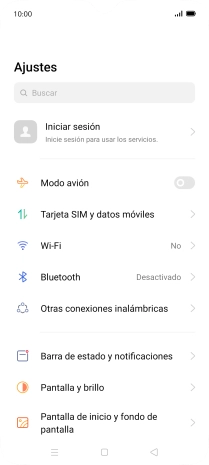 Pulsa Tarjeta SIM y datos móviles.