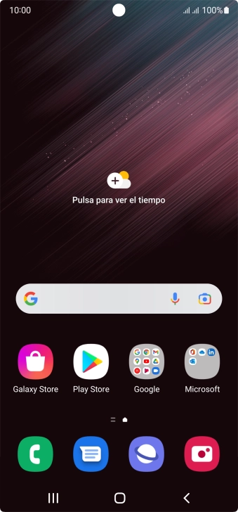 Desliza dos dedos hacia abajo desde la parte superior de la pantalla.