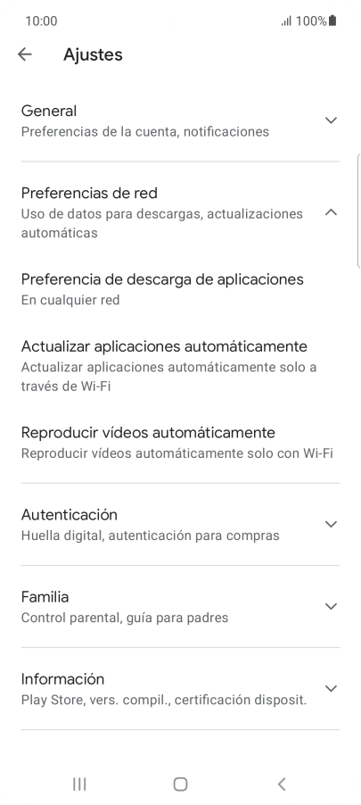 Pulsa Actualizar aplicaciones automáticamente.