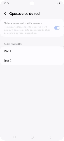 Pulsa la red deseada.