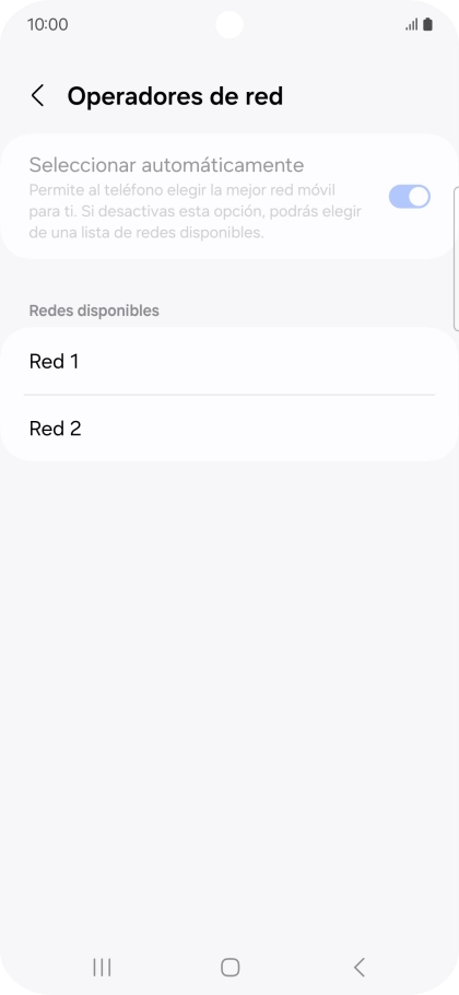 Pulsa la red deseada.