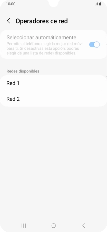 Pulsa la red deseada.