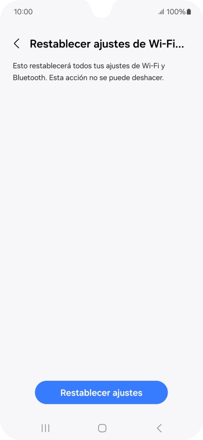 Pulsa Restablecer ajustes.