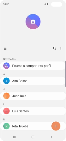 Pulsa el icono de nuevo contacto.