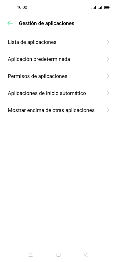 Pulsa Permisos de aplicaciones.