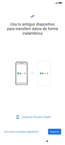 Sigue las indicaciones de la pantalla para transferir contenido desde otro teléfono. Sigue las indicaciones de la pantalla para transferir contenido desde otro teléfono.