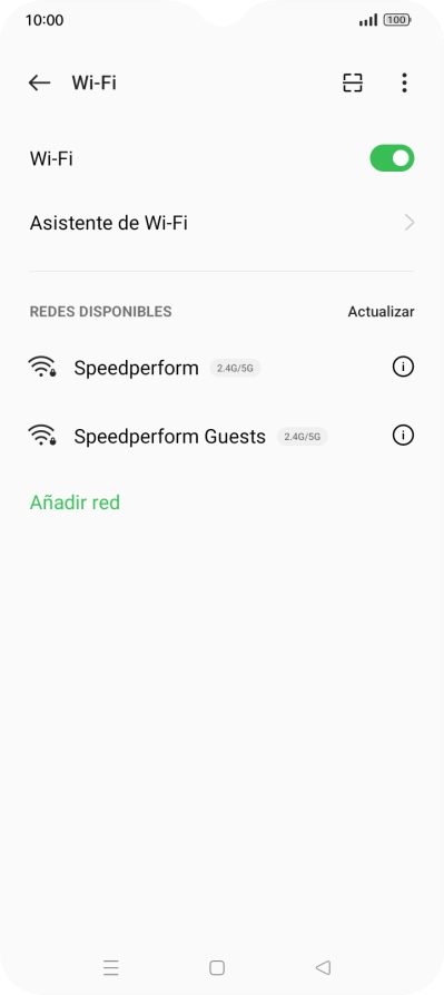 Pulsa Asistente de Wi-Fi.