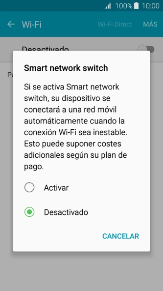 Si deseas activar la función, pulsa Activar.